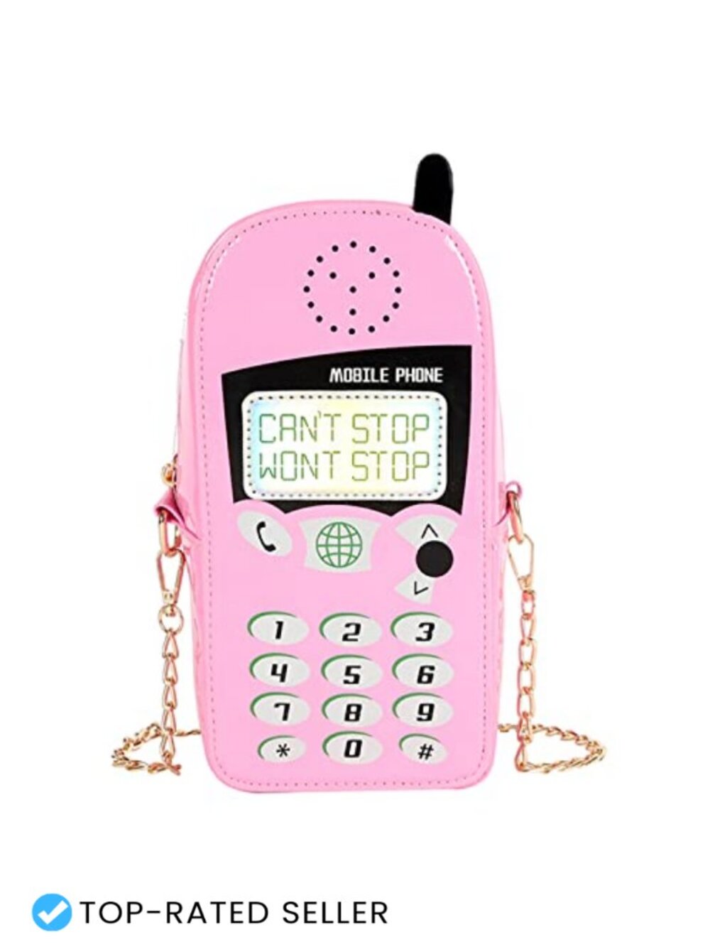 PU Leather Mobile Phone Shaped Crossbody Bag Chain Strap Messenger Purse